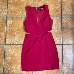 NBD x The Naven Twins Hot Pink Dress Cutout Sides